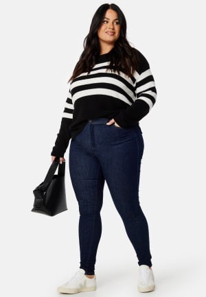 Happy Holly Amy Push Up Jeans Dark denim 44S