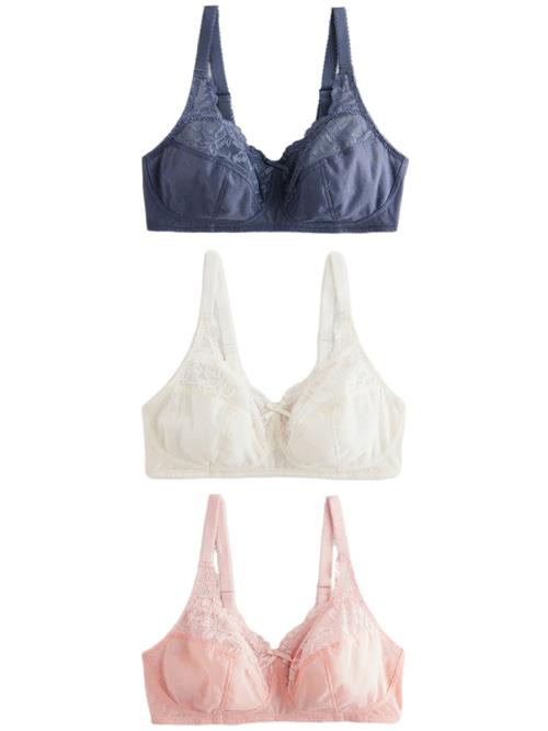 Next BH  creme / navy / lyserød