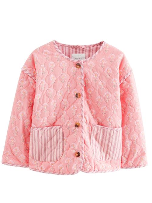 Next Overgangsjakke  laks / lys pink / hvid