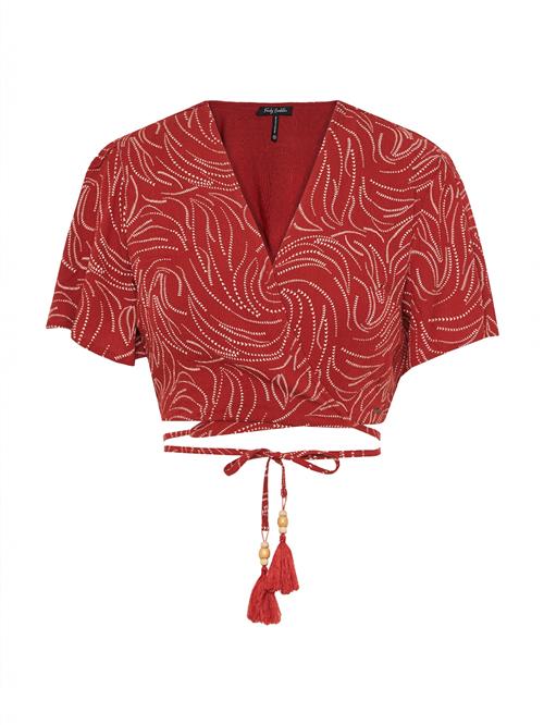 Funky Buddha Bluse  kastaniebrun / hvid