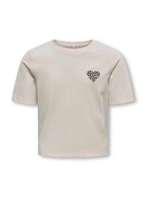 Se ONLY GIRLS Bluser & t-shirts 'KOGREX'  ecru / brun / stone / sort ved About You