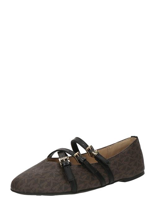 MICHAEL Michael Kors Ballerinasko med rem 'INDY'  brun / sort