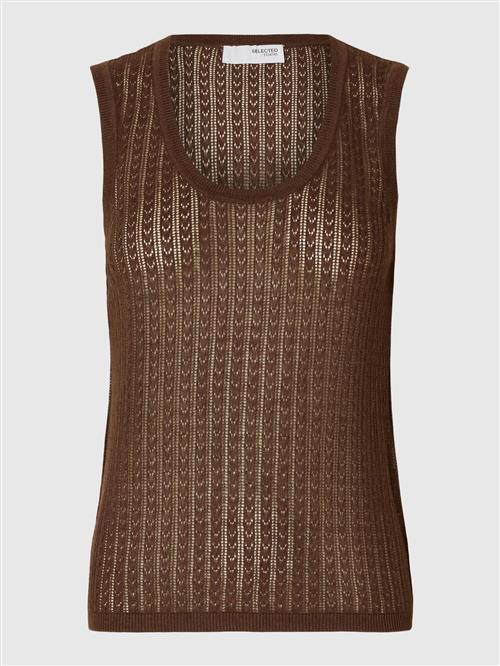 SELECTED FEMME Sticktop  mørkebrun