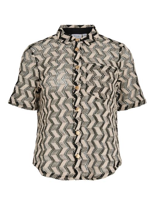VILA Bluse 'VILupina'  beige / sort