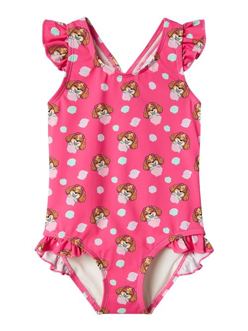 NAME IT Badedragt 'NMFMARIA PAWPATROL'  brun / pink / mørk pink / offwhite
