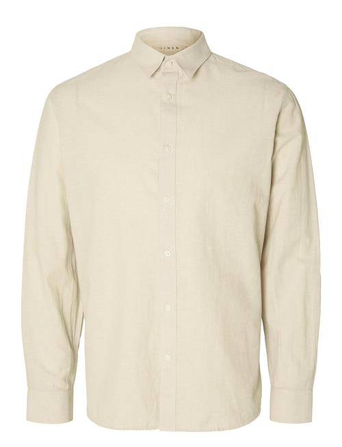 Slhslim-Sun Shirt Ls Noos Selected Homme Beige