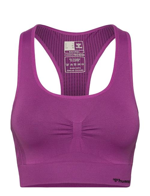 Se Hmlmt Shaping Seamless Sports Top Hummel Purple ved Booztlet