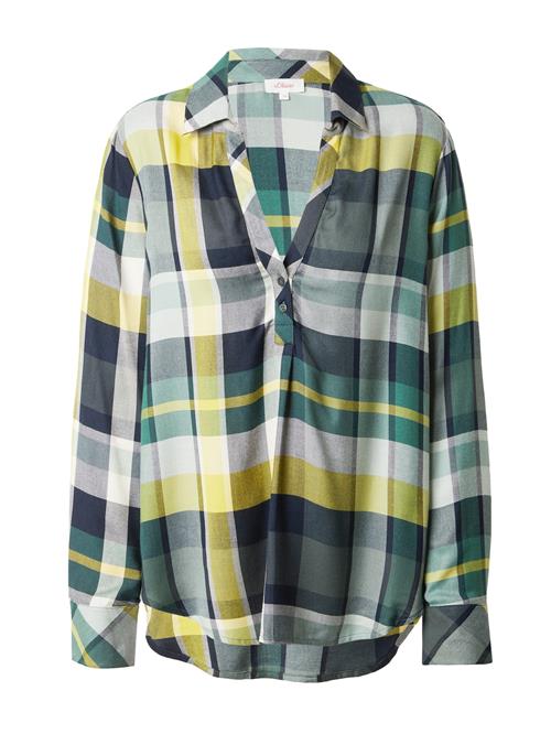 s.Oliver Bluse  navy / lemon / lysegrå / mørkegrøn