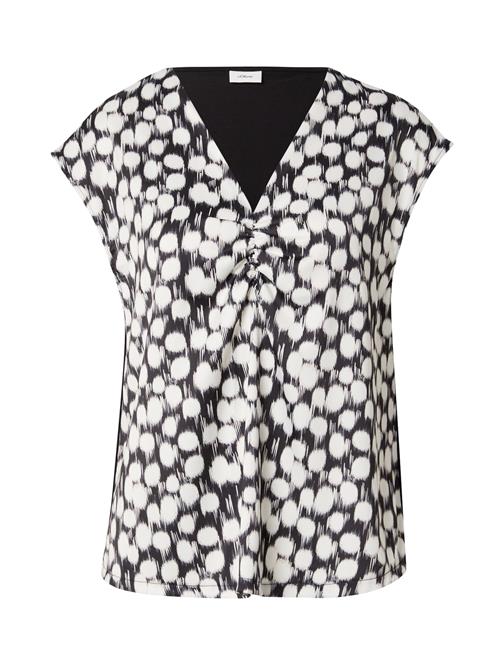 Se s.Oliver BLACK LABEL Bluse  sort / hvid ved About You