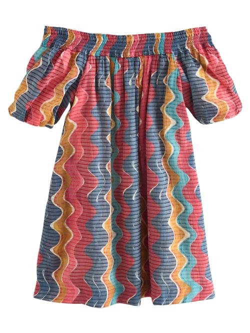 Next Sommerkjole  navy / turkis / gylden gul / rød