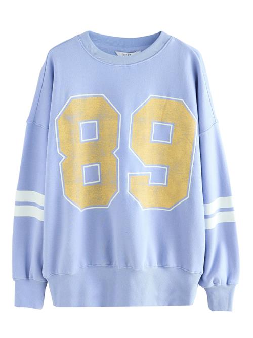 Next Sweatshirt 'Nummer 89'  dueblå / citron / offwhite