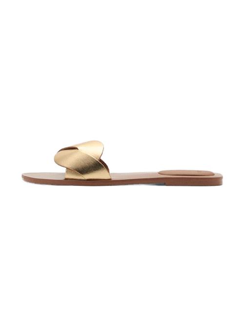 MANGO TEEN Pantoletter 'Evag'  guld