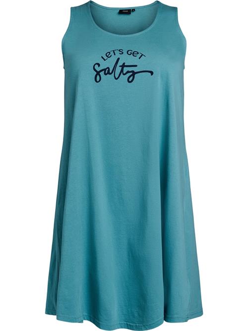 Zizzi Sommerkjole 'Vevelyn'  turkis / sort