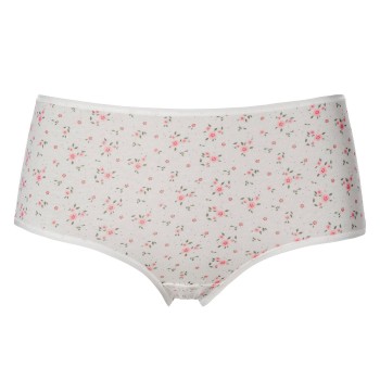 Trofé Trofe Cotton Midi Trusser Hvid m Blomste bomuld XX-Large Dame