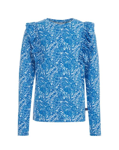 WE Fashion Bluser & t-shirts  azur / mørkeblå / hvid