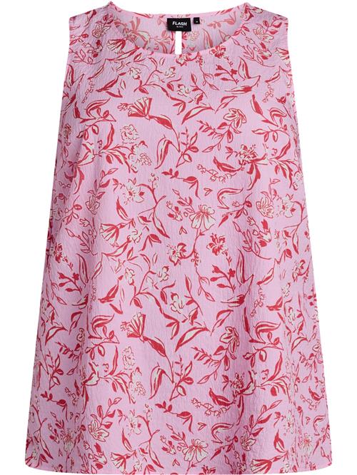 Zizzi Bluse 'Fltracy'  lyserød / rød / hvid