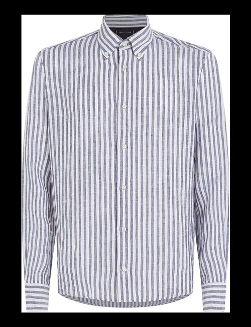 Se Dc Bold Linen Stripe Shirt Tommy Hilfiger Navy ved Booztlet