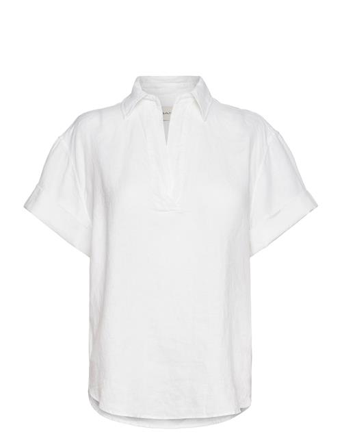 Rel Linen Popover Ss Shirt GANT White