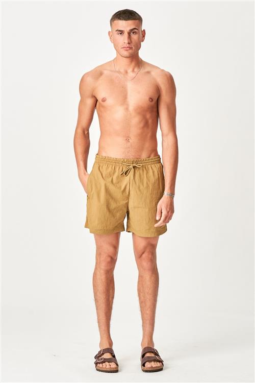 Premium Badeshorts - Khaki - L - TeeShoppen