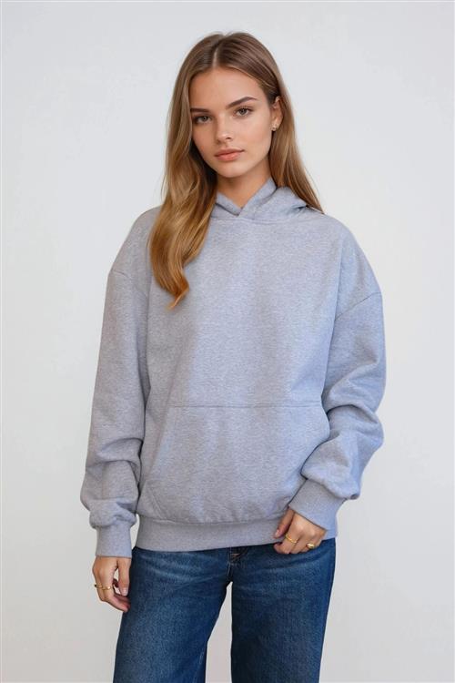 Stella Oversized Hoodie - Askegrå - L - TeeShoppen