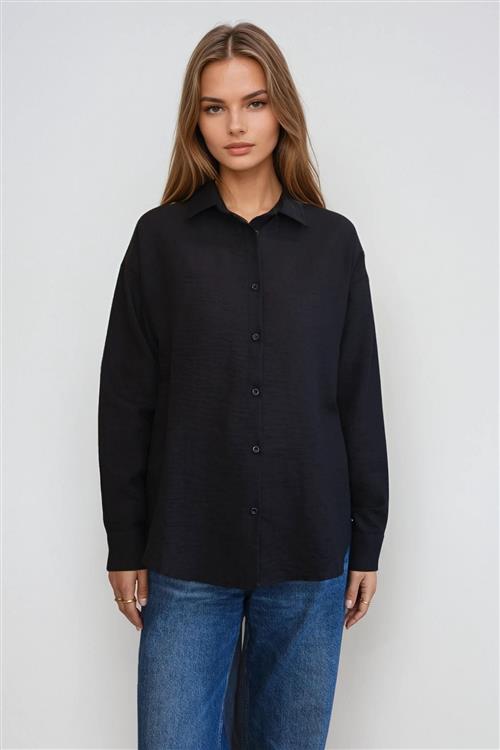 Lilly Skjorte - Sort - L - TeeShoppen