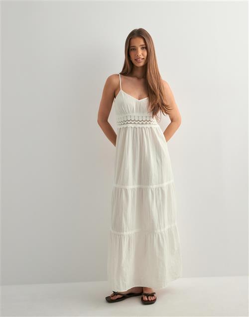 Vero Moda - Hvid - Vmquincy Sl Long Dress Wvn Ga