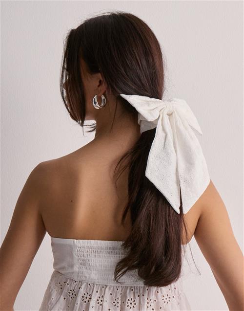 BECKSÖNDERGAARD - Hvid - Angela Bow Scrunchie