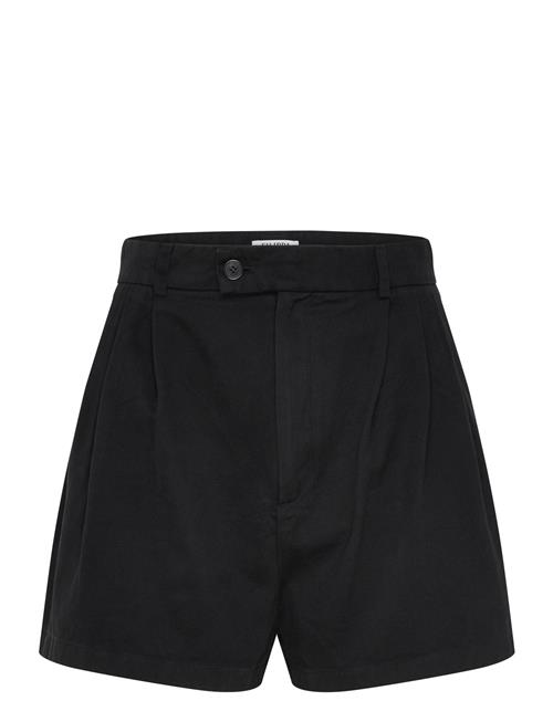 High Waist Pleated Cotton Shor Filippa K Black