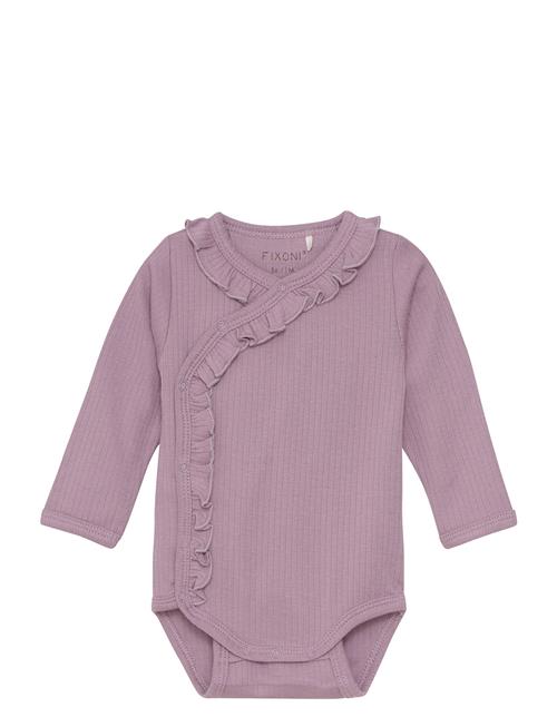 Wrap Body Ls Rib Fixoni Purple