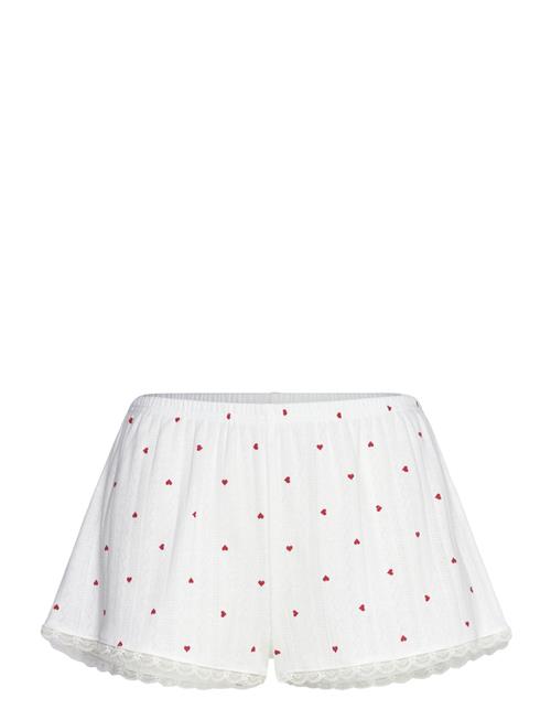 Short Pointelle Lace Hearts Hunkemöller White