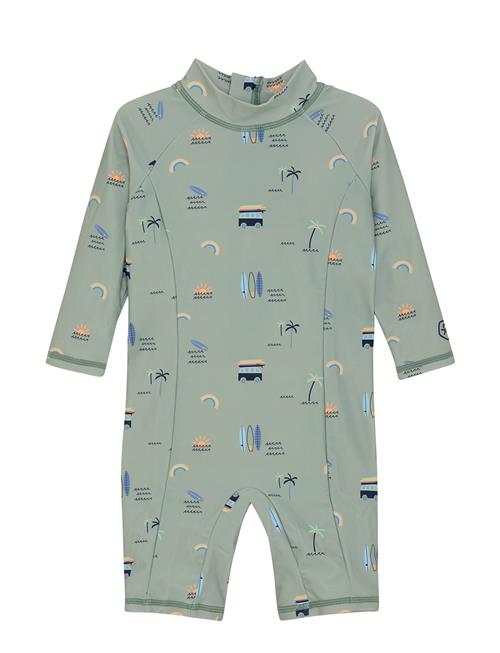 Baby Suit L/S, Aop Color Kids Green