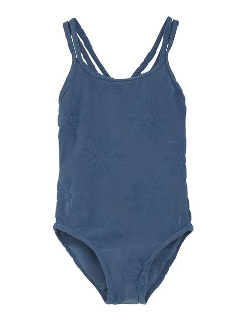 Swimsuit W. Stucture Color Kids Navy