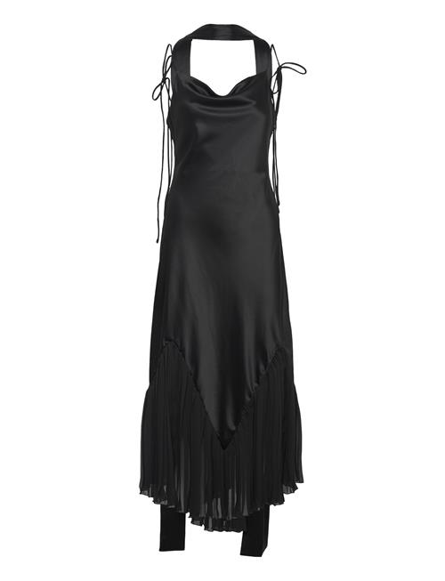 Poppy Pleat Detailed Slip Maxi Dress Malina Black