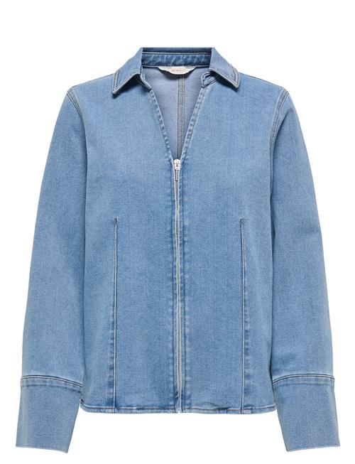Onlfrida Ls Zip Dnm Shirt Gua ONLY Blue