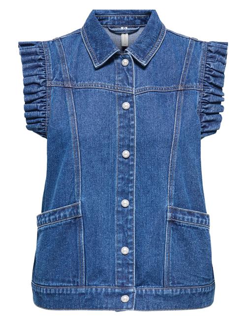 Onlkennedy Sl Dnm Frill Waistcoat Bj ONLY Blue