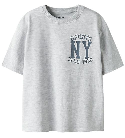 Name It T-shirt - NkmValix - Light Grey Melange/NY Sports Club