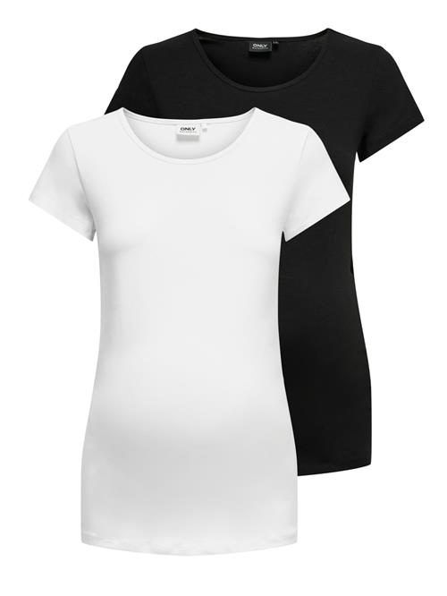 Only Maternity Shirts 'ONLMLovely'  sort / hvid
