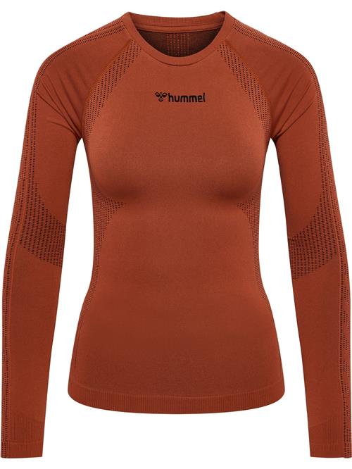 Hummel Funktionsbluse  kastaniebrun / sort