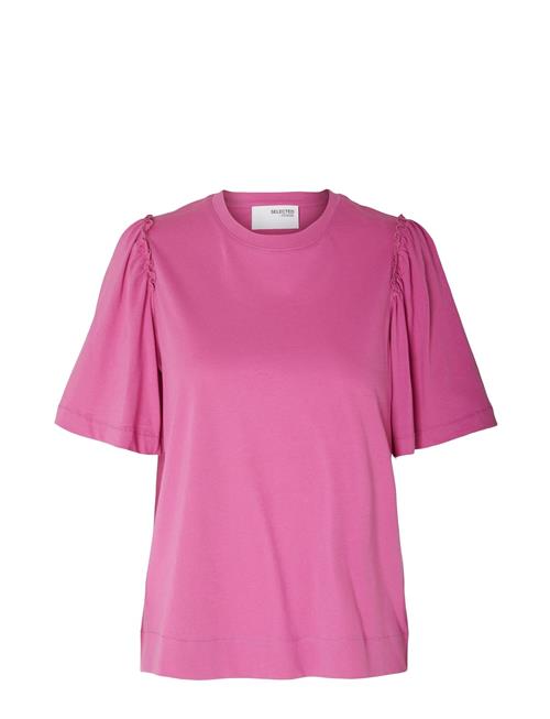 Slfpenelope 2/4 Ruffle Tee Selected Femme Pink