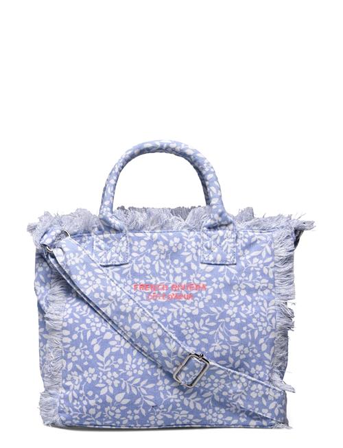 Floral-Print Mini Tote Mango Blue
