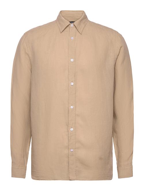 Reg Ls Clean Linen Shirt J. Lindeberg Beige