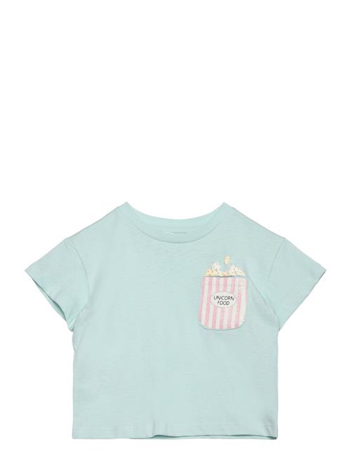 T-Shirt .-- Popcorn Mango Blue