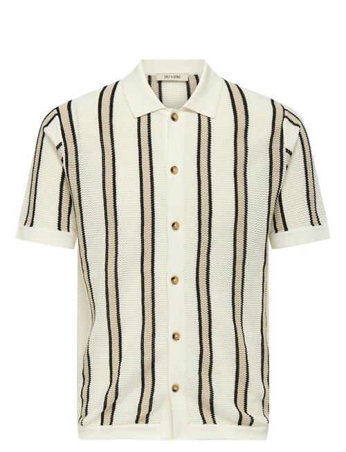 Onsgabriel Reg Ss Shirt Knit Cs ONLY & SONS Cream