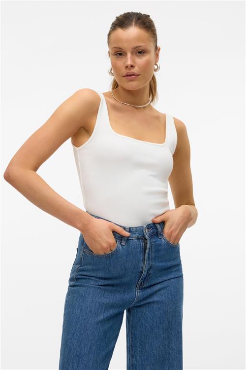 Chloe Short Square Top - Snow White - Vero Moda