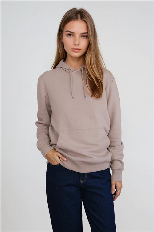 Sweatshirt Hoodie - Sand - S - TeeShoppen