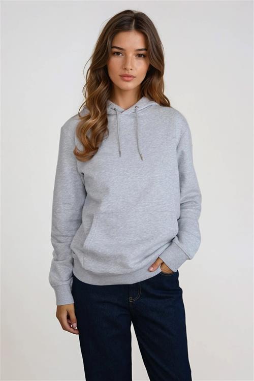 Sweatshirt Hoodie - Askegrå - TeeShoppen