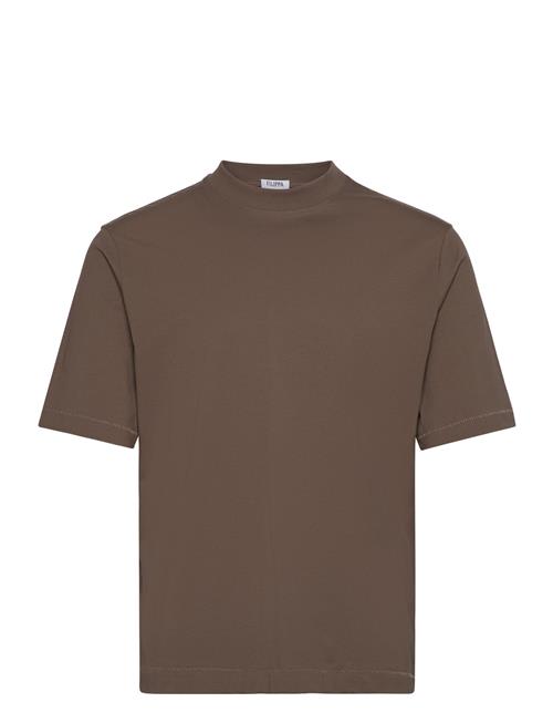 Mock Neck Cotton Tee Filippa K Brown