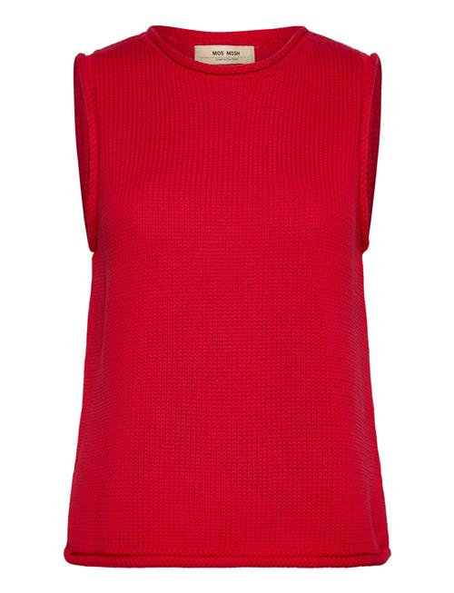 Mmaubin Sl Knit Top MOS MOSH Red