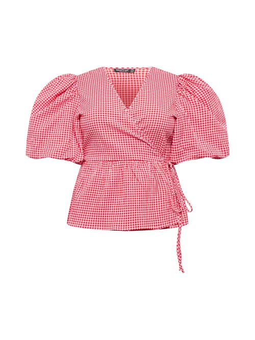 Nasty Gal Plus Bluse  rød / hvid