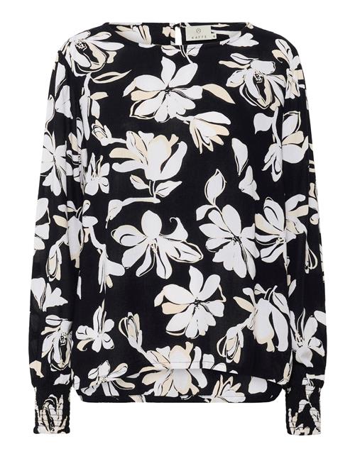 Kaffe Bluse 'BPebba'  sort / hvid / uldhvid